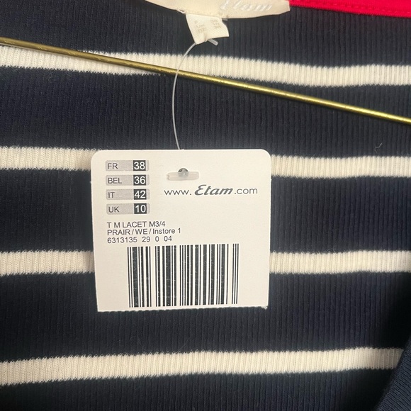 NWT Etam striped shirt - Picture 2 of 6